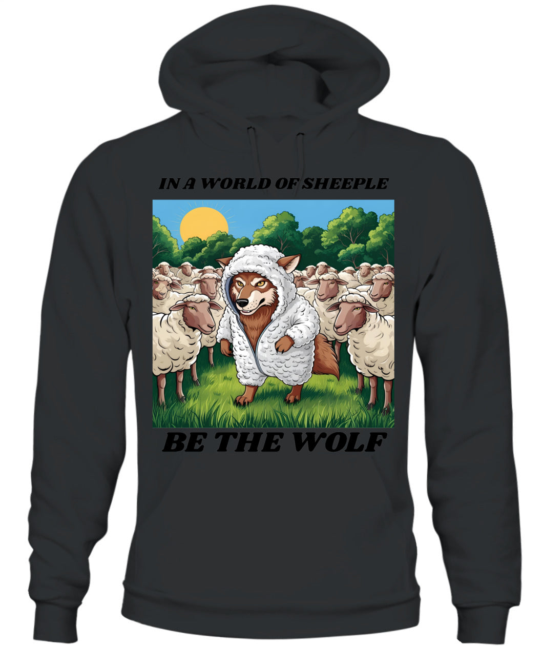 ⚡ "THE WOLF IN THE FLOCK” ⚡ black lettering